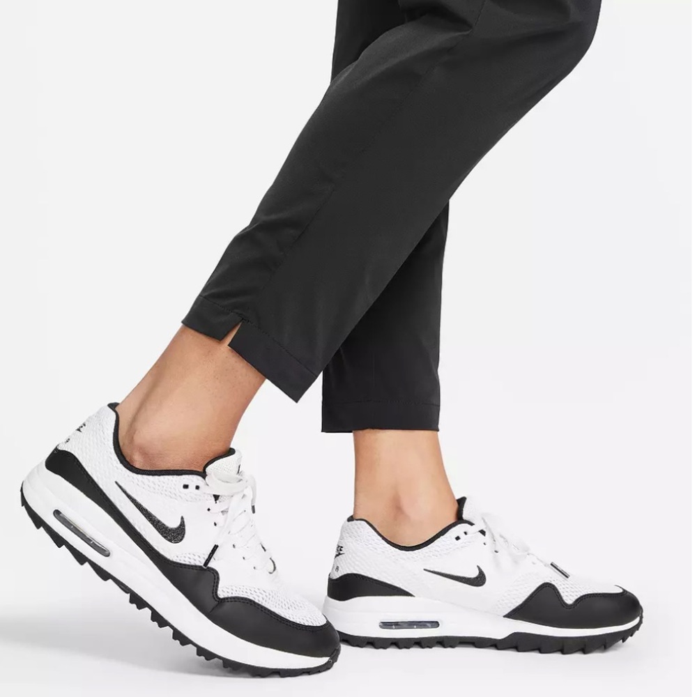 Nike | Women's Black Dri-FIT Golf Pants Ankle Slits Black Embroidered Logo Sz 16 - Picture 4 of 16